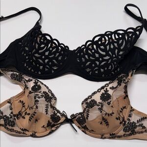 2 Victoria’s Secret Y2K 36C Bras Sexy Lingerie